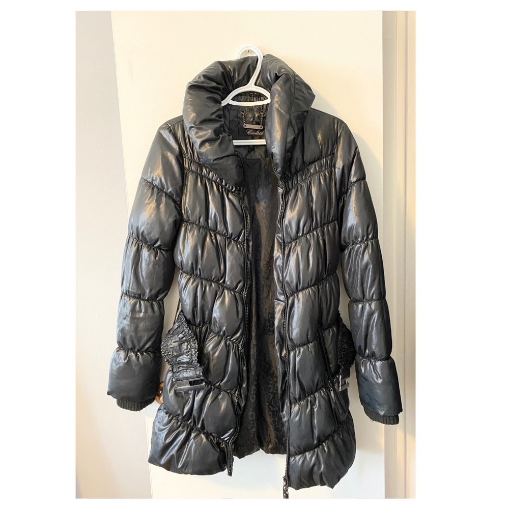 Cookat black stylish belted jacket size small